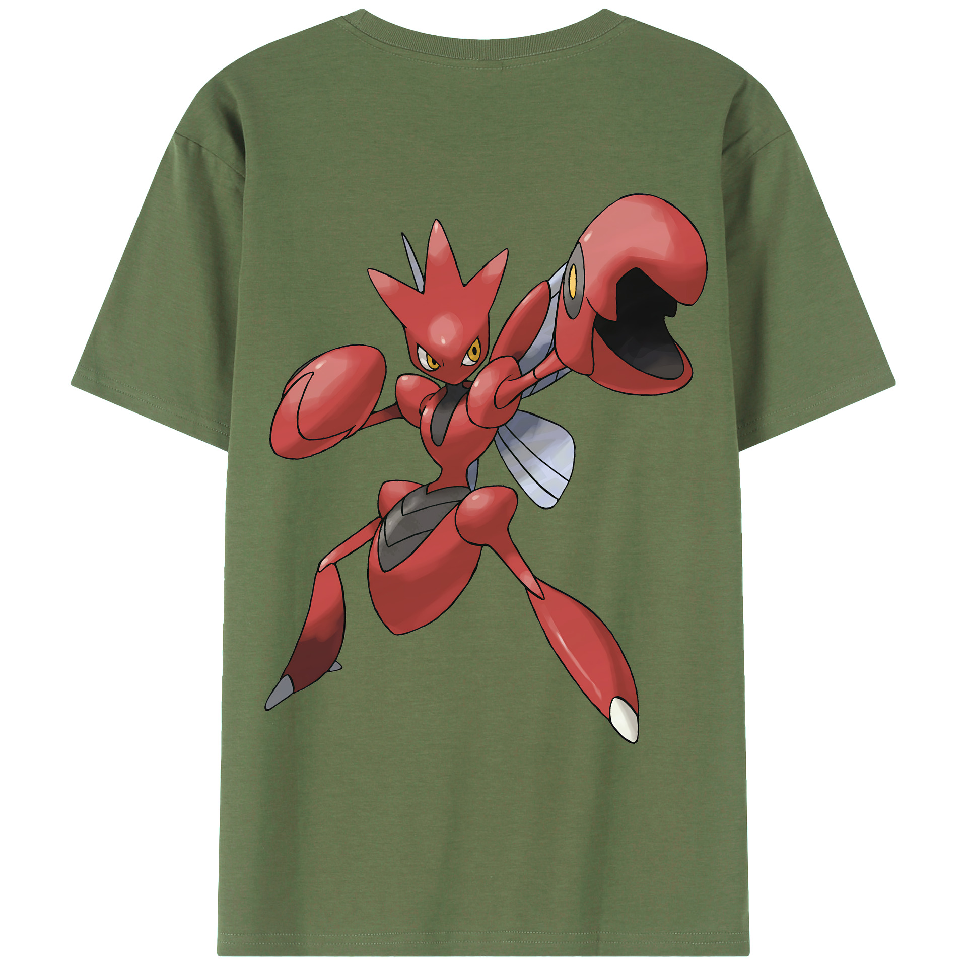 （画像用） ポケットモンスター Pokémon 綿100％ メンズ半袖Tシャツ（バックプリント） 通気性
